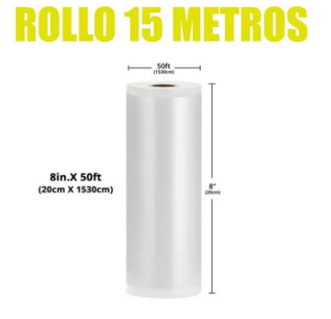 Rollo Selladora Al Vacio 15 Metros Sellado Corrugado Bolsa